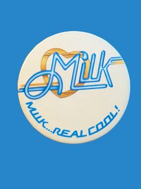 10/$25 Vintage Milk "Real Cool" 2.25" Button